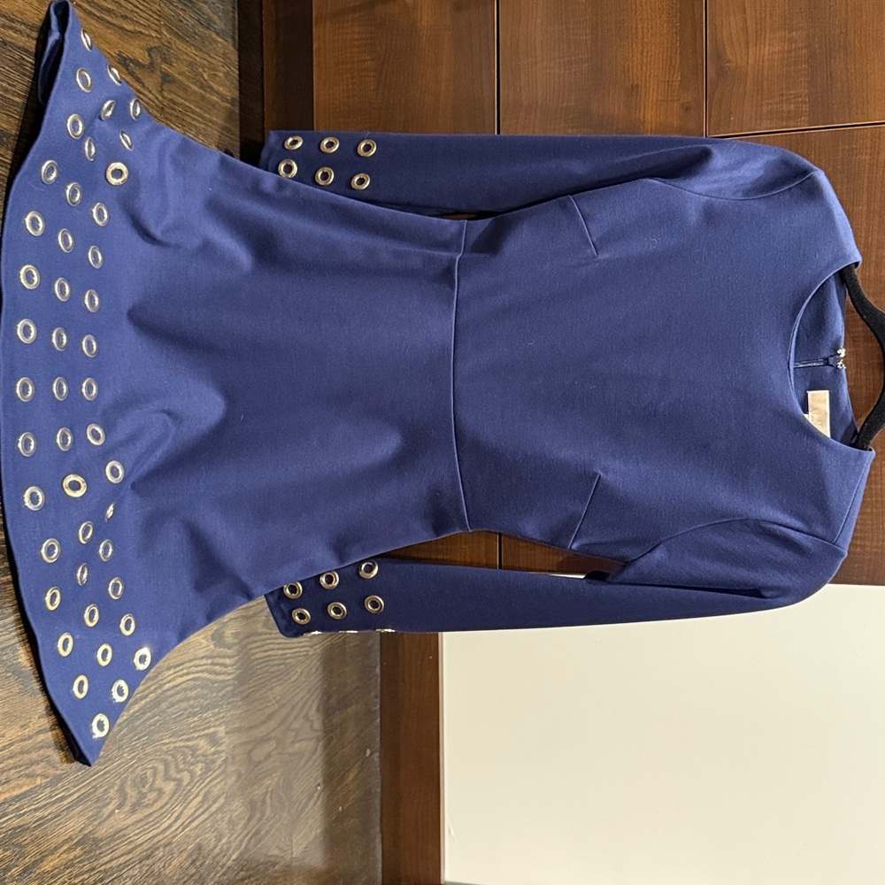 Michael Kors Navy Dress with Gold Zipper
